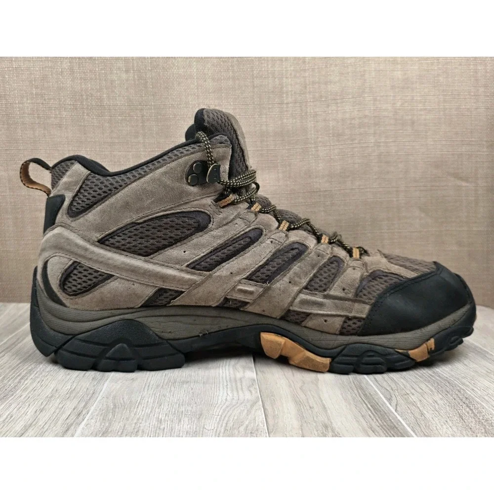 Merrell Moab 2 Mid Hiking Boots Mens 10.5W Earth Brown Suede Waterproof Trail